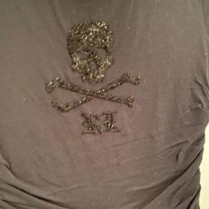 Ralph Lauren Children's Black Skull T-shirt Dress - Size Medium (8-10)